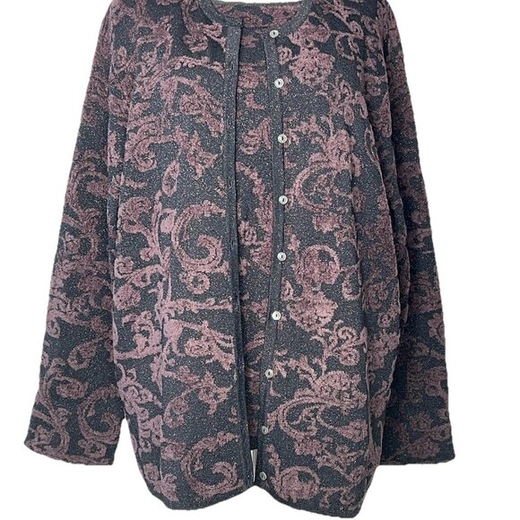 Jones New York Woman 2 Piece Tank And Jacket Set 2X Dressy Sparkly Black - Picture 1 of 12